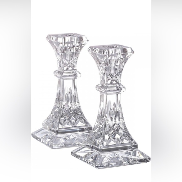 Waterford Crystal Lismore 6-Inch Candlestick Holders, Set of 2 - Picture 1 of 4
